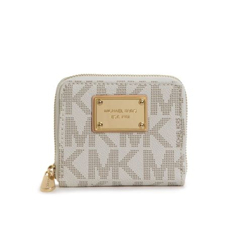 michael kors zip up wallet|michael kors white wallet small.